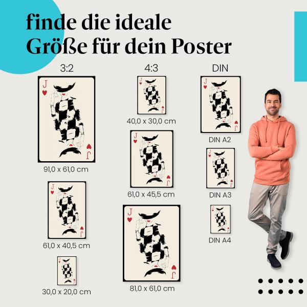 "Pik Dame Retro" Poster: Vintage - Postergröße wählen.