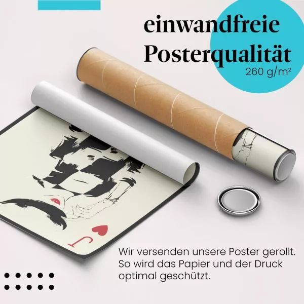 Pik Dame: Retro-Stil & Eleganz | Postereck 0740 Pik Dame: Retro-Stil & Eleganz | Postereck 0740