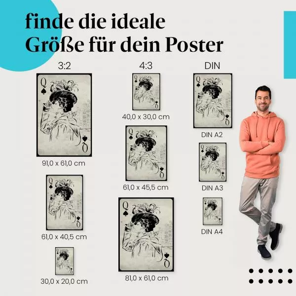Pik Dame: Vintage-Stil & zeitlose Eleganz | Postereck 0742 Pik Dame: Vintage-Stil & zeitlose Eleganz | Postereck 0742