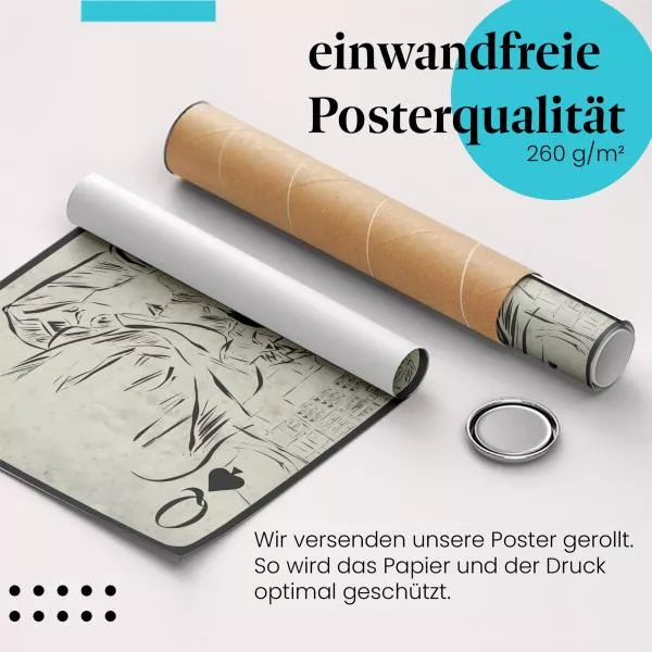 Pik Dame: Vintage-Stil & zeitlose Eleganz | Postereck 0742 Pik Dame: Vintage-Stil & zeitlose Eleganz | Postereck 0742