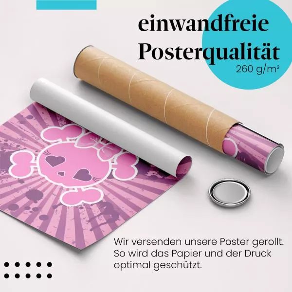 Pinker Totenkopf | Postereck 4003 Pinker Totenkopf | Postereck 4003