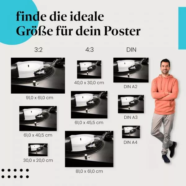  Vinyl-Sound: Plattenspieler Nahaufnahme | Postereck 0425