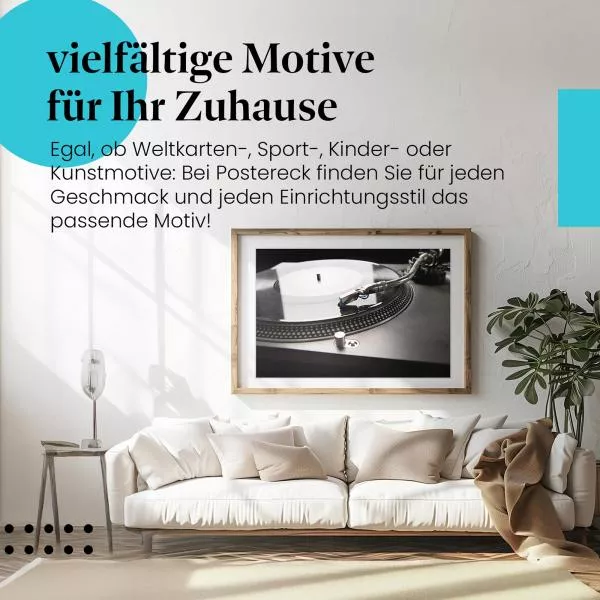  Vinyl-Sound: Plattenspieler Nahaufnahme | Postereck 0425