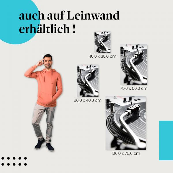 "Plattenspieler" Leinwand. Finde die ideale Größe & setze Akzente mit Kunst!