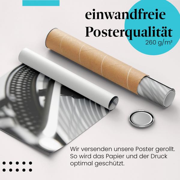 "Plattenspieler": Gerolltes Poster - Vinyl-Sound, Nahaufnahme.