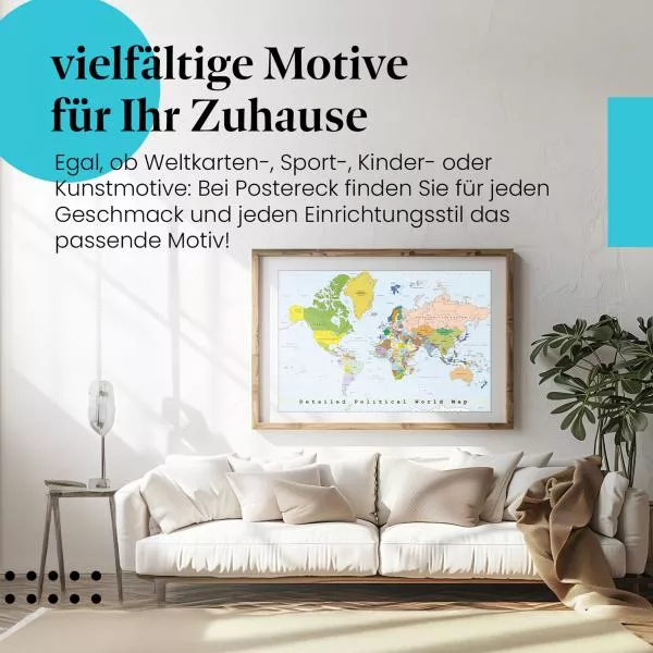 Politische Weltkarte: Länder & Kontinente | Postereck 0556 Politische Weltkarte: Länder & Kontinente | Postereck 0556