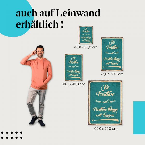 "Positiv denken" Leinwandbild: Ein Blickfang für jeden Raum