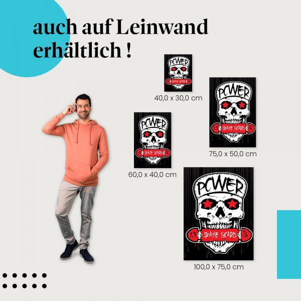 Leinwandbild "Power Skateboard": Streetwear & Design