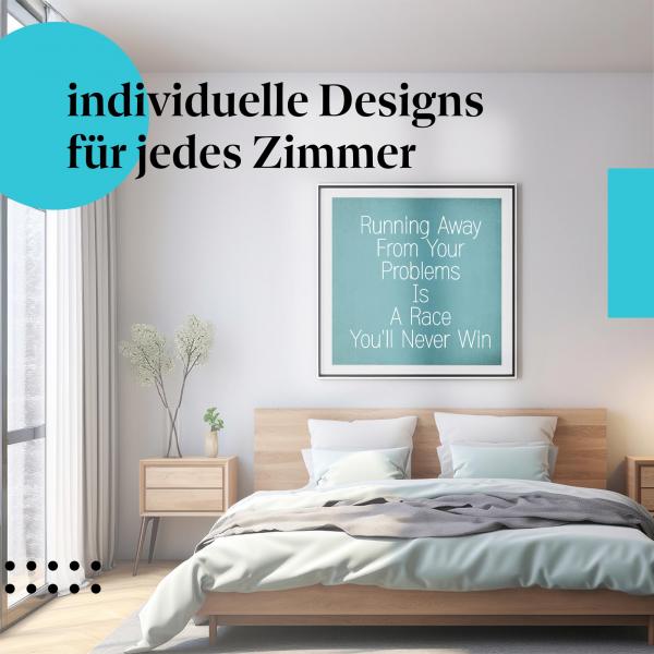 "Probleme meistern": Kunstdruck - Inspiration für Stärke & Mut.