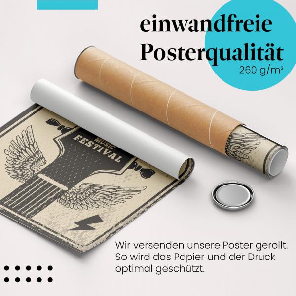 Gerolltes Poster "Punk Rock Festival".