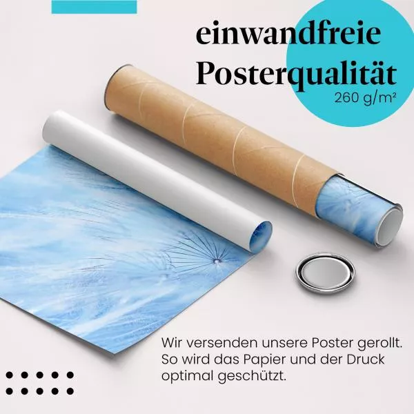 Abstrakte Pusteblume: Blau | Postereck 1513 Abstrakte Pusteblume: Blau | Postereck 1513