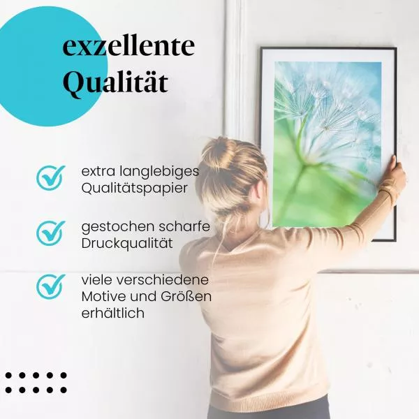 Luftige Pusteblume: Blau | Postereck 1507 Luftige Pusteblume: Blau | Postereck 1507