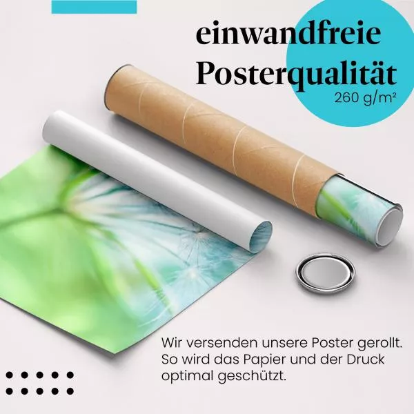 Luftige Pusteblume: Blau | Postereck 1507 Luftige Pusteblume: Blau | Postereck 1507