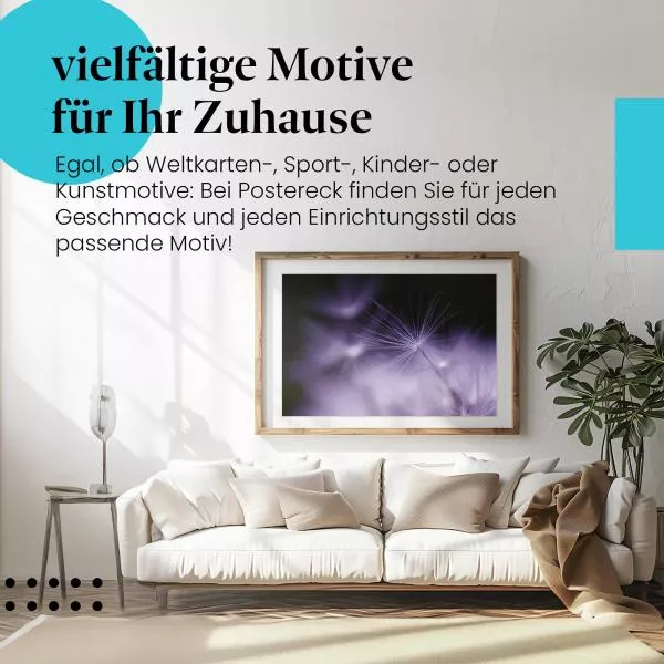 Lila Pusteblume | Postereck 2821 Lila Pusteblume | Postereck 2821