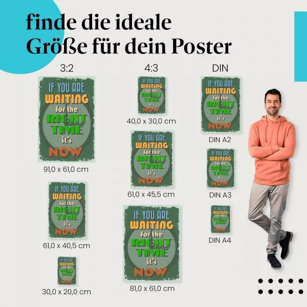 Motivation: "Die richtige Zeit ist jetzt!" | Postereck 0729 Motivation: "Die richtige Zeit ist jetzt!" | Postereck 0729