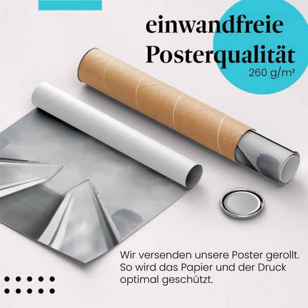 Gerolltes Poster "Rolltreppe", Himmel, Wolken.