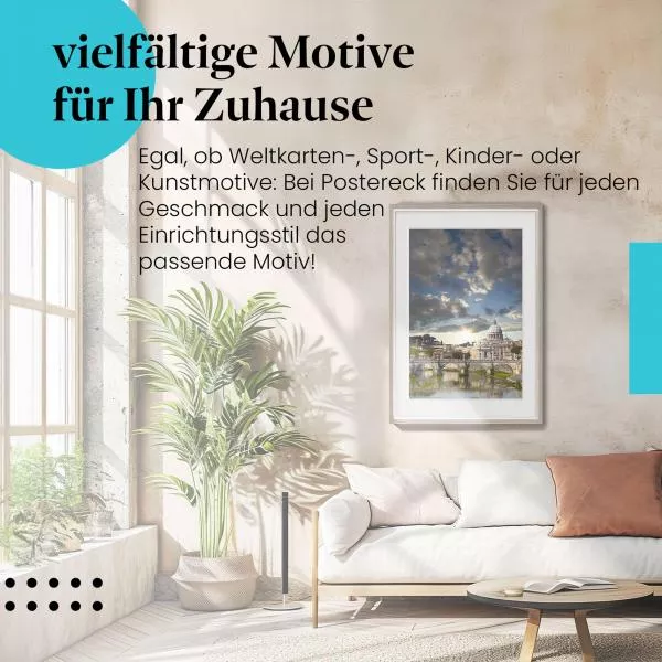 Rom im Abendrot: Vatikan & Tiber | Postereck 0086 Rom im Abendrot: Vatikan & Tiber | Postereck 0086
