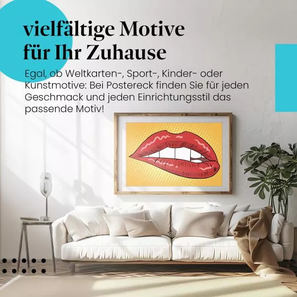 Rote Lippen: Pop-Art Stil | Postereck 1531 Rote Lippen: Pop-Art Stil | Postereck 1531