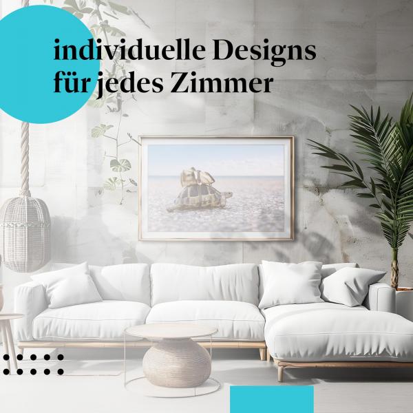 Schlafzimmer Deko: "Schildkröte" Poster: Ein Symbol für langsam, aber sicher - perfekt fürs Schlafzimmer.