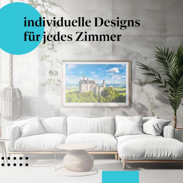 Schlafzimmer Deko: "Neuschwanstein" Poster - Romantik & Märchen - perfekt fürs Schlafzimmer.