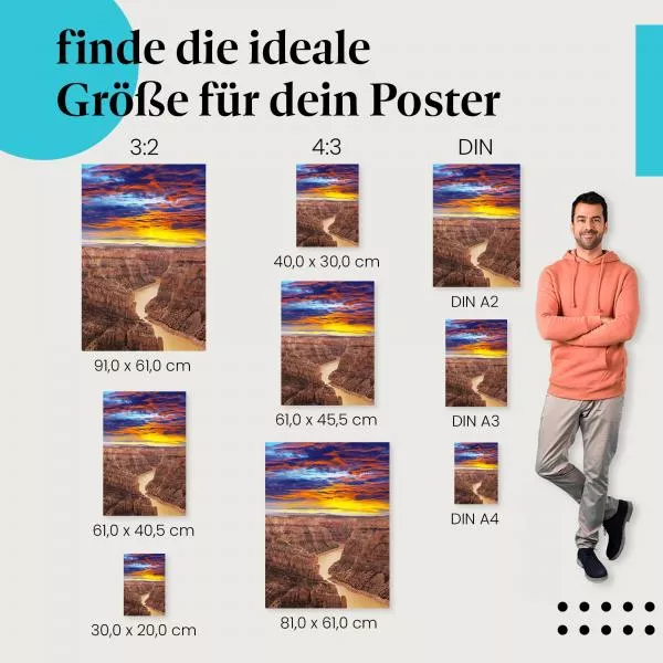 Dramatische Schlucht: Abendrot | Postereck 1788 Dramatische Schlucht: Abendrot | Postereck 1788