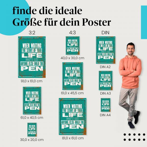 Dein Leben, deine Regeln: Poster "Schreibe deine eigene Geschichte"