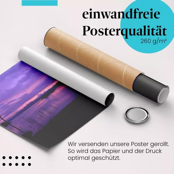 Lila Sonnenuntergang: See | Postereck 1799 Lila Sonnenuntergang: See | Postereck 1799