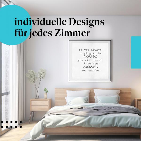 Entdecke deine Größe: Kunstdruck - Inspiration für dein Schlafzimmer.