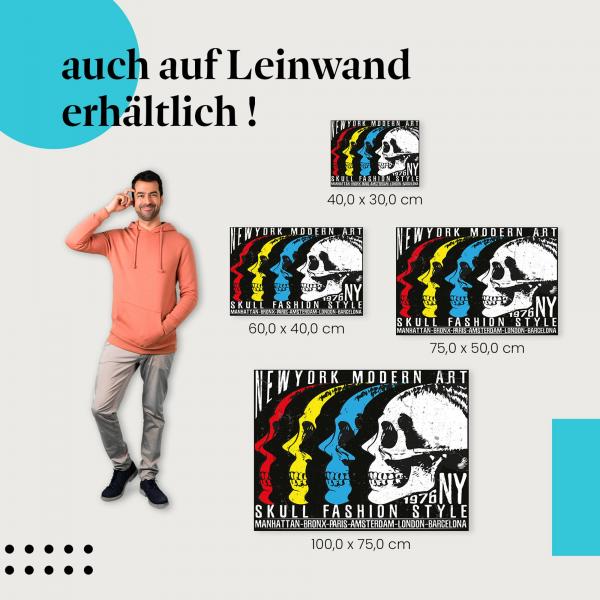 "New Yorker Modern Art Style" Leinwandbild: verschiedene Größen - für deine persönliche Wandgestaltung - sei ein Trendsetter!