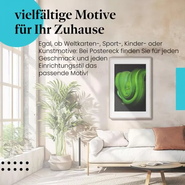Smaragdgrüne Schlange | Postereck 2651 Smaragdgrüne Schlange | Postereck 2651