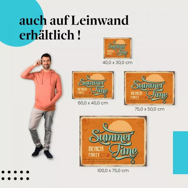 Sommer, Strand & Party: Retro-Schild | Postereck 0833 Sommer, Strand & Party: Retro-Schild | Postereck 0833