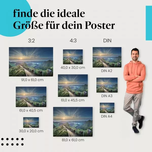Sonnenaufgang in den Bergen | Postereck 3177 Sonnenaufgang in den Bergen | Postereck 3177