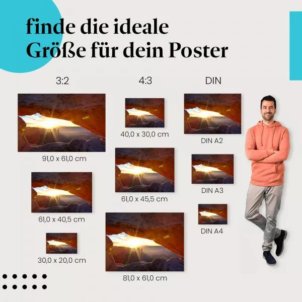 Canyon: Felsbogen & Sonnenaufgang | Postereck 0777 Canyon: Felsbogen & Sonnenaufgang | Postereck 0777