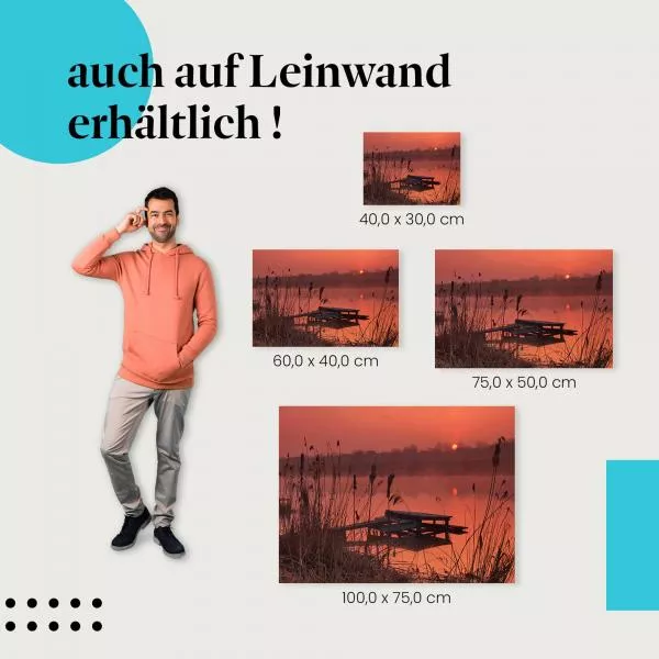 Romantischer Sonnenaufgang am See | Postereck 1073 Romantischer Sonnenaufgang am See | Postereck 1073
