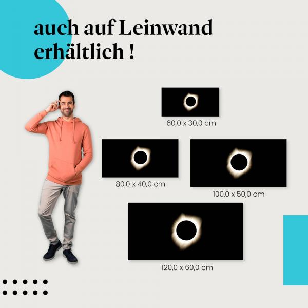 Sonnenfinsternis: Leinwandbild. Lichtring, selten.