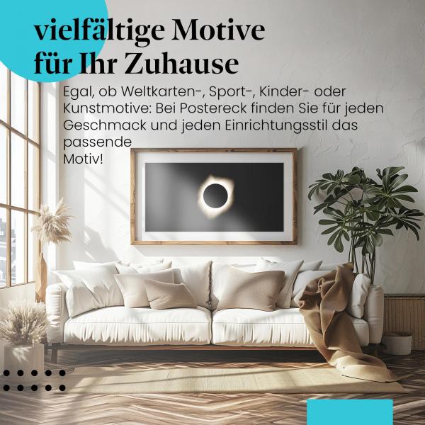 Leinwandbild "Sonnenfinsternis": Mond, Sonne - ein seltenes Himmelsphänomen!