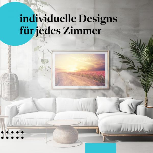 Schlafzimmer Deko: "Blumenfeld" Poster: Holen Sie sich die Schönheit der Natur ins Schlafzimmer!