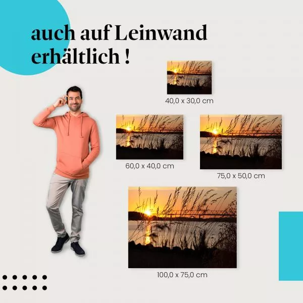 Goldener Sonnenuntergang am Fluss | Postereck 1072 Goldener Sonnenuntergang am Fluss | Postereck 1072
