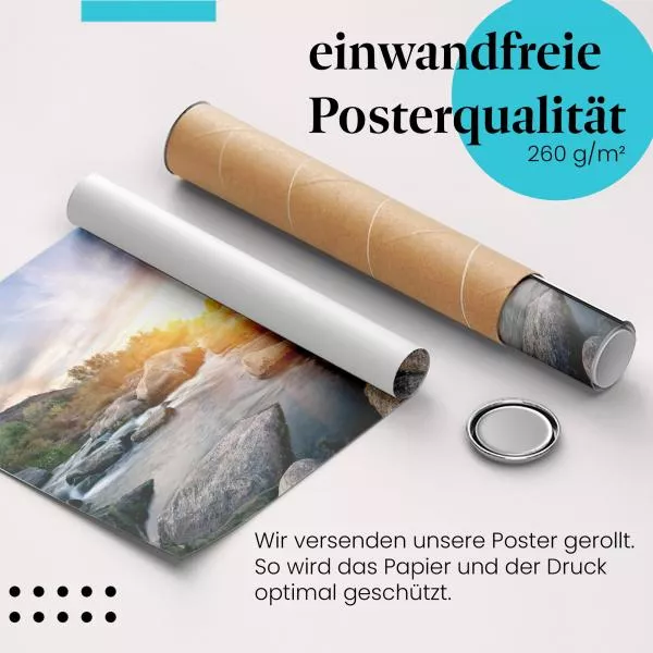 Stromschnellen & Sonnenuntergang | Postereck 2935 Stromschnellen & Sonnenuntergang | Postereck 2935