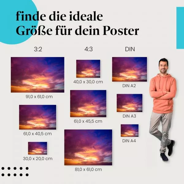 Sonnenuntergang: Farbenfroher Himmel | Postereck 1787 Sonnenuntergang: Farbenfroher Himmel | Postereck 1787