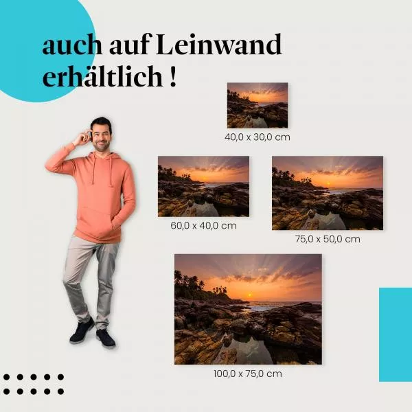Sonnenuntergang an der Küste | Postereck 2336 Sonnenuntergang an der Küste | Postereck 2336