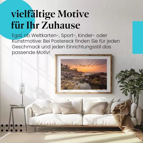 Sonnenuntergang an der Küste | Postereck 2336 Sonnenuntergang an der Küste | Postereck 2336