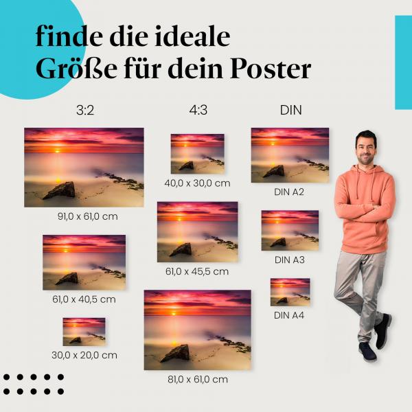 Sonnenuntergang am Meer Felsen: Romantische Stimmung - jetzt bestellen!