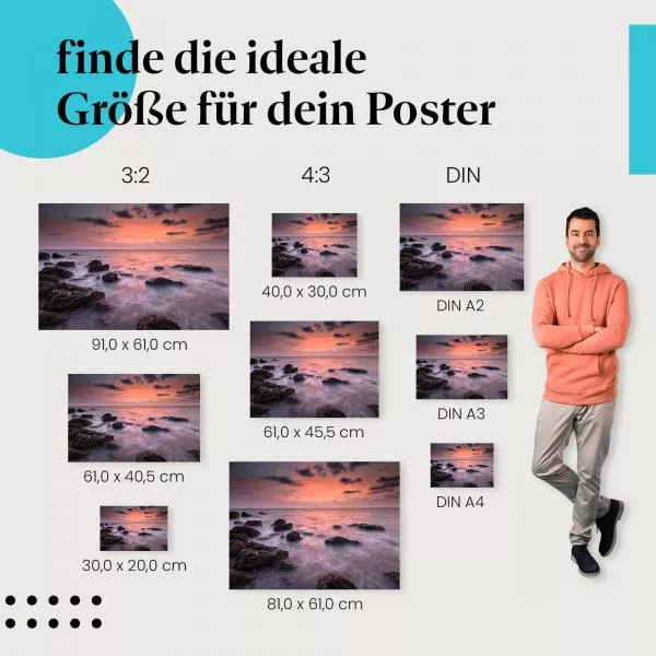 Sonnenuntergang am Meer: Farbenspiel… | Postereck 1807 Sonnenuntergang am Meer: Farbenspiel… | Postereck 1807