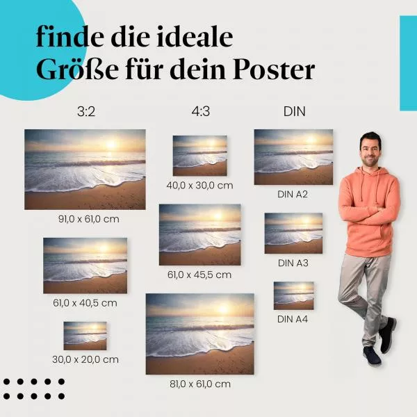 Sonnenuntergang am Meer | Postereck 3187 Sonnenuntergang am Meer | Postereck 3187