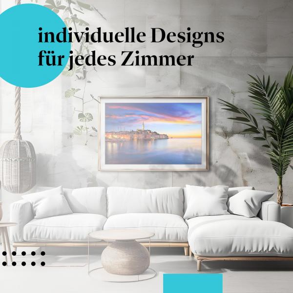 Schlafzimmer Deko: "Rovinj" Poster: Mediterranes Flair - perfekt für Ihr Zuhause.
