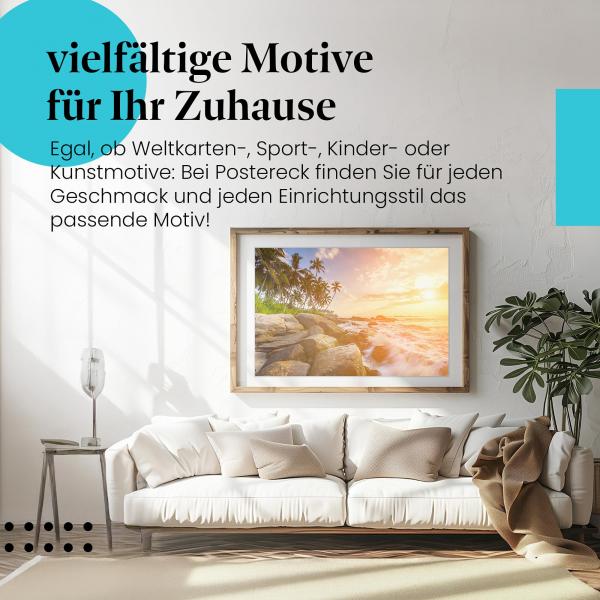 "Tropischer Traumstrand": Poster - Palmen & Meer - Urlaubsfeeling!