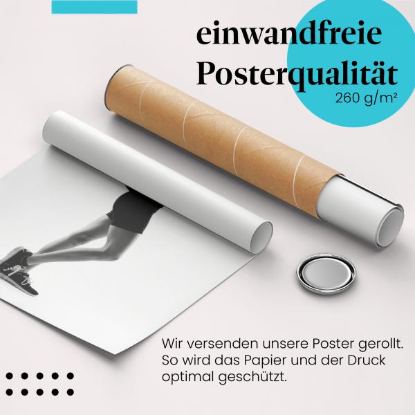 Gerolltes Poster "Sport & Fitness". Motivation & Stärke, sicher verpackt.