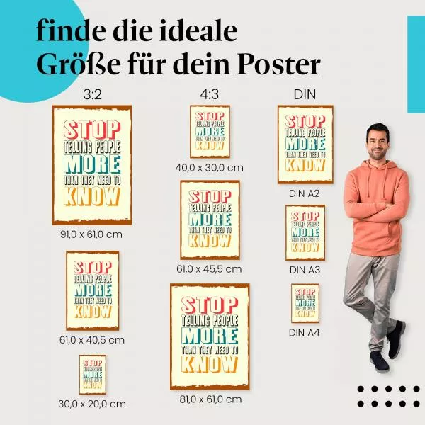 Sprich nicht zu viel: Weniger… | Postereck 1158 Sprich nicht zu viel: Weniger… | Postereck 1158