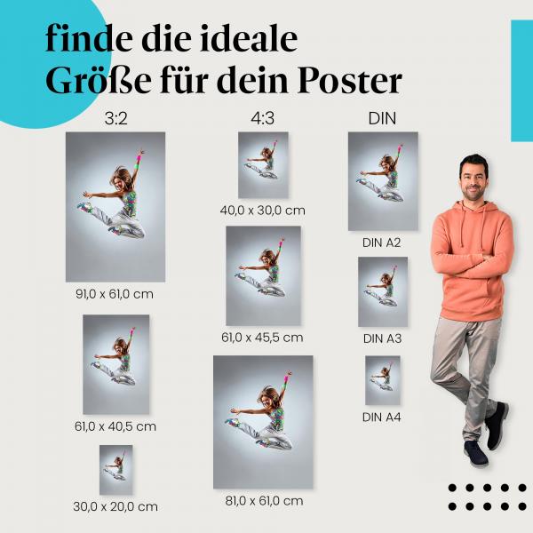 Tänzerin springt vor Freude: Lebensfreude pur - jetzt Poster bestellen!